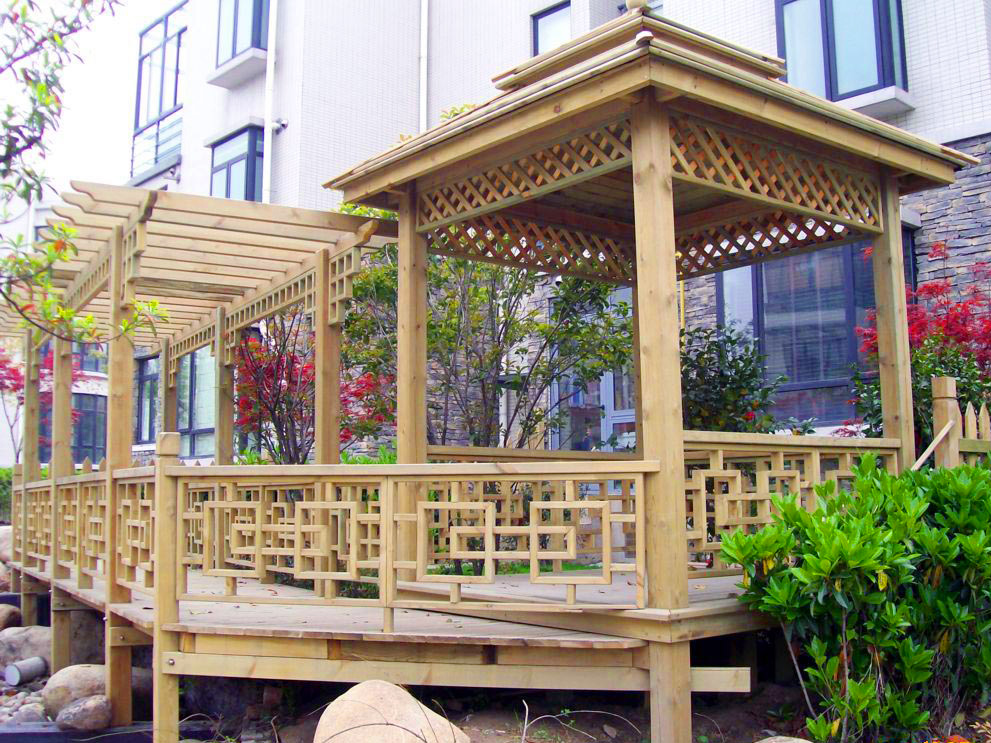 威海四角木涼亭